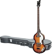 Hofner Icon Series Beatle Bass Left Handed Guitar with Icon B Bass Hardshell Case
