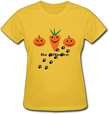 Xiaququan Pumpkin And Carot Women's Summer Short-sleeved T-shirts XXL] ColorGold