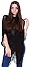 Simplicity Women Knitted Tassel Poncho Cape Sweater Shawl Wrap, Black Color