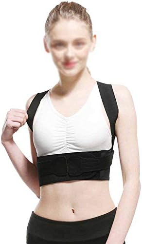 HGBKJUO Shoulder Correction, Posture Corrector Back Brace Support Belt for Men Women Adjustable Back Belt Spine Shoulder Lumbar Correction,Black,XS