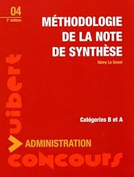 Book's Cover ofMéthodologie de la note de synthèse : Catégories A et B
