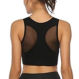 Hawiton Women’s Sports Bras Low Impact High-Neck Longline Removable Padded for Yoga Running Dancing Gym