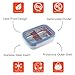 Innobaby Keepin' Fresh Stainless Steel Divided Bento Snack Box with Lid for Kids and Toddlers BPA Free, 11 oz., Blue