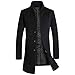 Clearance Forthery Men's Trench Coat Winter Long Jacket Double Breasted Overcoat