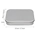 Hysagtek 6 Pcs Tin Box Containers Metal Tin Containers Mini Portable Tin Box Rectangular Empty Tins Can Box for Sewing, Beads, Crafts Geocache Storage or Storage Survival Kit, 3.7x2.4x0.79 Inch, Silve