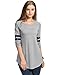 Etuoji Women T-Shirt Baseball Long Sleeve Blouse Striped V Neck Tee Shirt