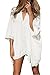Relipop Women's Fashion Swimsuit Cover-Up Beachwear Mini Dress (XX-Large, White)