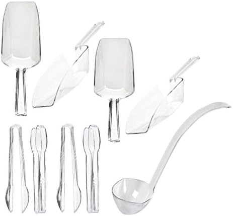 9pc Resuable Party Supplies Set: Candy Scoops, Serving Tongs & Punch Ladle