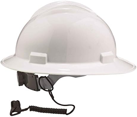 3158 Black Coil Hard Hat Lanyard with Clamp