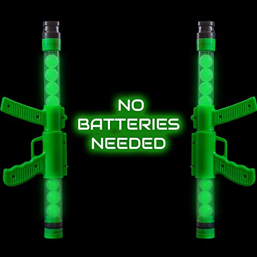 Lumistick 19 Inch Power Popper Foam Bullet Blaster Gun | Atomic Pump Dark Moon Shooter Balls Pistol | Ultra Bright Glowing Bullet Toy Handgun (1 Gun)