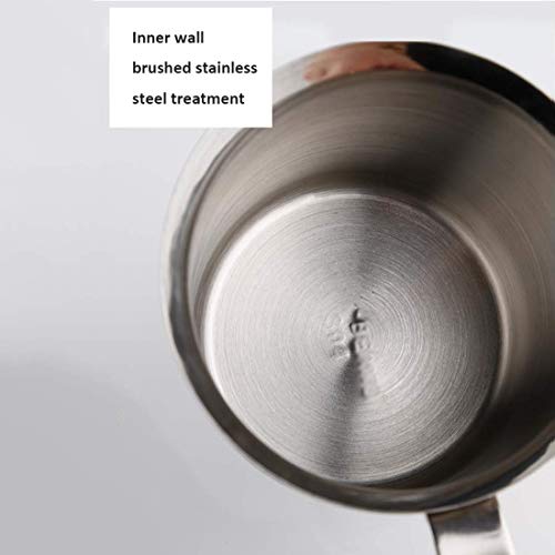 Elektrischer Schneebesen, Handpumpen-Milchaufschäumer aus Edelstahl, manuell betriebener Milchschaumbereiter, Tasse für… – Bild 5