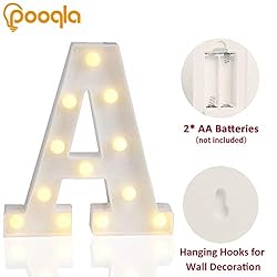 Pooqla LED Marquee Letter Lights Sign, Light Up