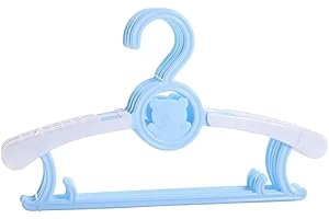 GTYUJHGE Bear Cartoon Retractable Children's Hangers - Adjustable Baby Hangers for Newborns and Toddlers(Blue,50PCS)
