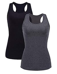 Beautyin - Camiseta de tirantes para mujer con tirantes ajustables, 2 unidades