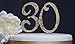 Premium Metal Number 30 Birthday Gold Rhinestone Gem Cake Topper. 30th Bday or Anniversary Party Keepsake and Decoration. Sparkling, Crystal and Diamond Style Bling Is a Great Centerpiece. (30th Gold)