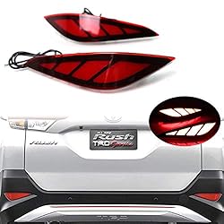 PGONE 3D Optic Red LED Rear Bumper Reflectors Fog