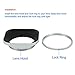 Haoge 55mm Square Metal Screw-in Mount Lens Hood Shade for Leica APO-Summicron-M 90mm f/2 ASPH E55, Summicron-R 50mm f2 E55, Summilux-R 50mm f/1.4 E55, Elmarit-R 28mm f2.8 35 mm f/2.8 E55 Lens Silver