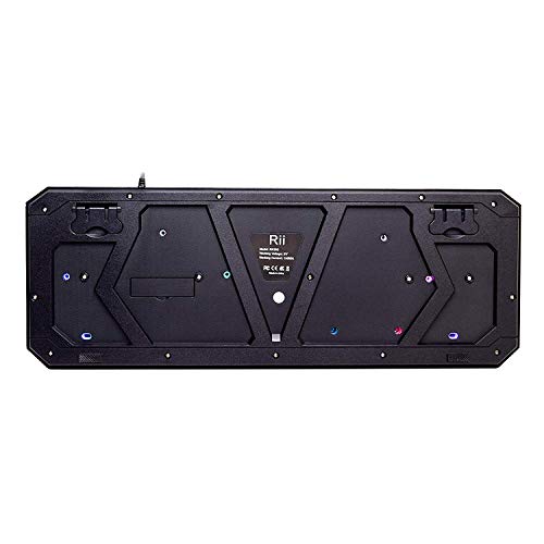 Rii RK300 Rainbow RGB Backlit Gaming Keyboard, 104 Keys USB Wired Multimedia Keyboard for Gaming,Office - Image 3