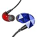 Yi-Tech E6Plus Sound Intone E6 Pro in-Ear Headphones Sport Running Earbuds Noise Isolating Headset with in-Line Mic - Translucent Red/Blue
