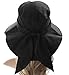 HINDAWI Sun Hat Wide Brim Sun Hats for Women UV Protection Floppy Beach Womens Summer Flap Cover Cap Black