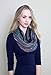 Women's Festival Bliss Infinity Scarf, Multicolor Boho Chic Shawl (Bejeweled Black)