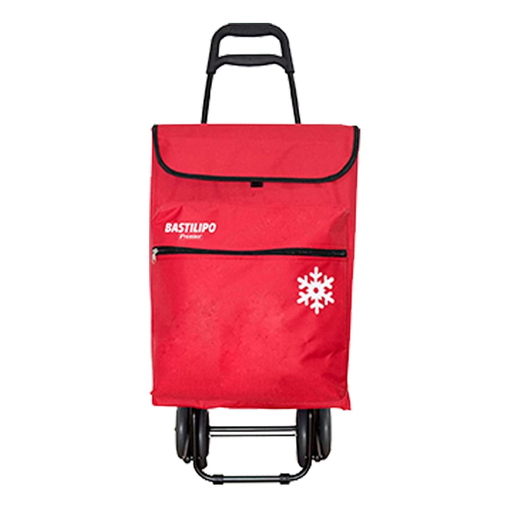 Bastilipo Julia Rojo-Shopping cart 4 50 liters with Thermal Bag and Folding Wheels-red, Normal