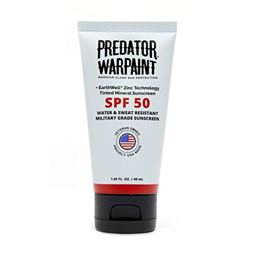 Predator Warpaint Tinted Mineral Sunscreen SPF 50, Waterproof Reef Safe