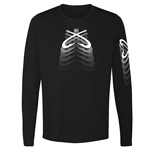 Major League Fishing Rib Cage Fishing Hooks Quick Dry Long Sleeve T-Shirt for Men