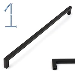 KOOFIZO Solid Square Bar Cabinet Handle - Black