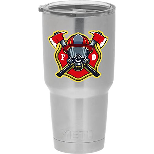 Cups drinkware tumbler sticker - Style 2 - Fire Department - cool sticker decal