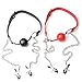 Adjustable Buckled Leather and Silicone Soft Ball Mouth Gag Plug with Stainless Steel Clamps Breast Clip with Chain Cosplay Costume Accessories for Couples Men Women - Black