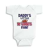 NanyCrafts Baby's Daddy's little NY GIANTS fan baby bodysuit