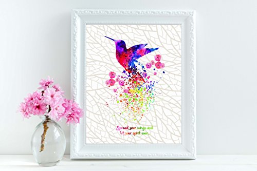 Uhomate-The-Hummingbird-Wall-Art-Hummingbird-Decor-Home-Canvas-Prints-Wall-Art-Inspirational-Quotes-Wall-Decor-Living-Room-Bedroom-Bathroom-Artwork-C107-18X24