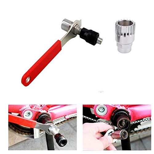 Foxnovo Professional Bike Bicycle Cycle Crank Extractor Puller Bottom Bracket Remover Removal Spanner Repair Tools Kit (Renewed) - Thumbnail 2