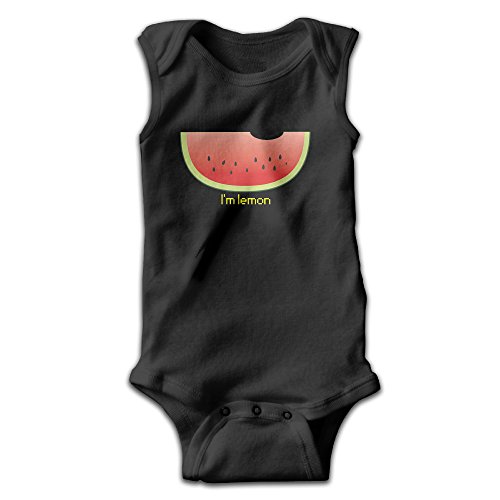EVPOPC LVMI I'm Lemon Baby Boys' Sleeveless Romper Jumpsuit Bodysuit Black