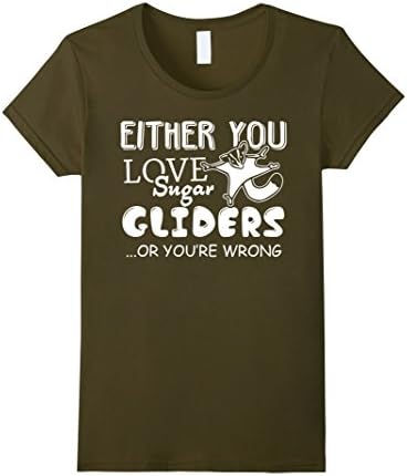 Women's Sugar Glider Shirt - Love Sugar Glider T shirt Small Olive