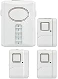 GE Personal Security Alarm Kit, Includes Deluxe Door Alarm with Keypad Activation and Window/Door Alarms, Easy Installation, DIY Home Protection, Burglar Alert, Magnetic Sensor, Off/Chime/Alarm, 51107