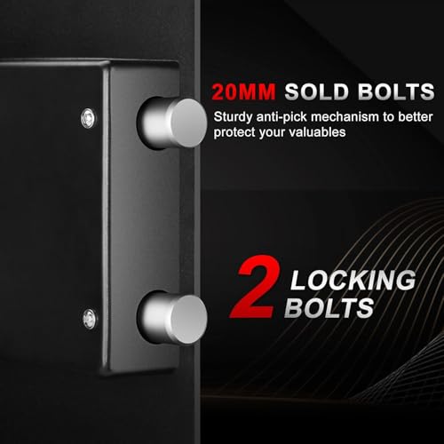 Biometric Fingerprint Safe Box, 50L Digital Keypad Security Safes with Removable Shelf, Quick-Access Smart Biometric Safe for Home and Office