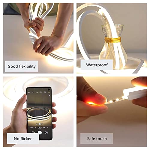 NeonFun Neon Light Strip, Neon LED Strip Lights, Neon Flex Light, Bendable Neon Light Strip, TV & LCD Backlight, Esports Room Mood Light, Usb Power, Waterproof, 19.6in, Blue