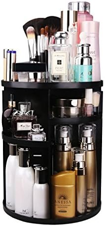 Firming 360 Degree Rotating Makeup Organizer Multi-Functional Adjustable Cosmetics Storage Box