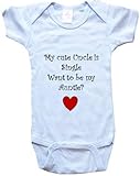 MY CUTE UNCLE IS SINGLE - BigBoyMusic Baby One Piece Bodysuit