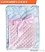 Simple Being Soft Minky Baby Blanket Dotted and Printed Mat, Girls (Rainbow)