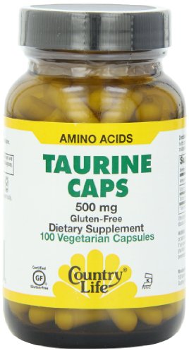 Country Life Taurine 500 mg w/B-6, 100 Capsules