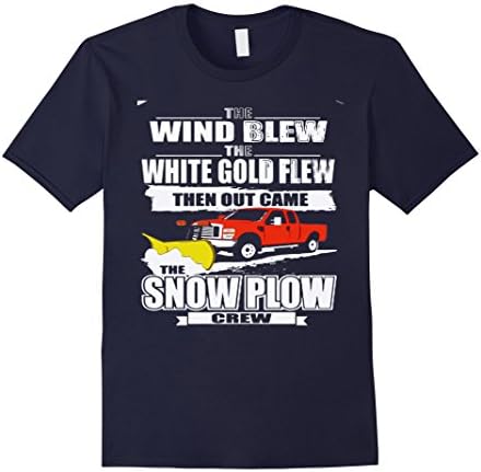 Men's Snow Plow Truck Red Tshirt/Hoodie 2XL Navy