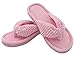 ULTRAIDEAS Women's Popcorn Flip Flop House Slipper with Memory Foam (Dark Pink,Size 9-10)