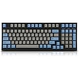 Leopold FC980M PD 99keys High-End Mechanical Keyboard PBT Double Shot Cherry MX Switch (Blue/Grey, Cherry MX Red Switch)