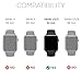 X-Doria Raptic Edge Aluminum and Silicone Apple Watch Protective Cover - Compatible with 42mm Apple Watch, Series 1,2,3 & Nike Sport Watch Edition (Charcoal)