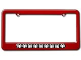Spiders White - Spiderman License Plate Tag Frame - Color Red