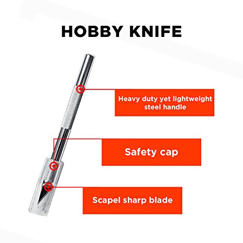 Craft Knife & Self Healing Mat Set – 9x12 Reversible Cutting Mat & 2 Hobby Craft Knives with 50 Extra Blades Making the Ultimate Arts & Crafts Kit (9x12)