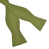 Solid Color Mens Luxurious Satin Feel Self Tie Bowtie - Jacob Alexander